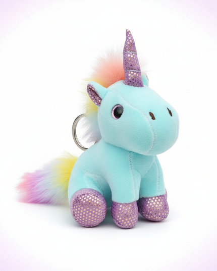squishy unicorn keychain - white-bg
