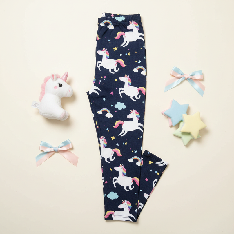 star unicorn leggings - flat-lay