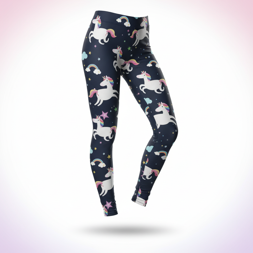 star unicorn leggings - white-bg