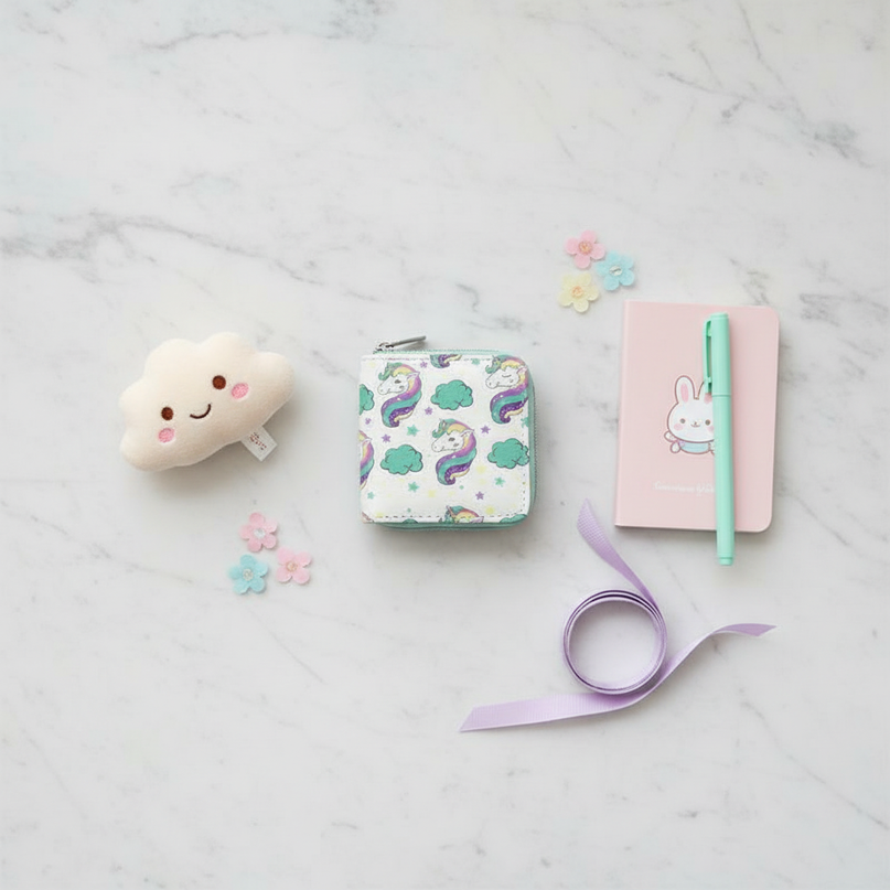 star unicorn wallet - flat-lay