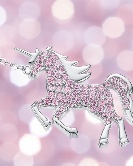 sterling silver unicorn bracelet - detail