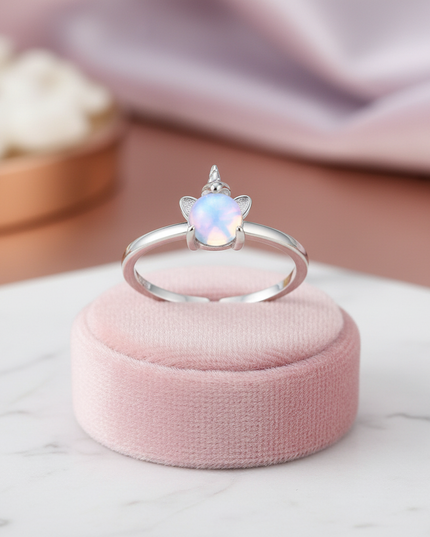 sterling silver unicorn ring - lifestyle