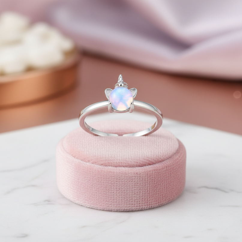 sterling silver unicorn ring - lifestyle