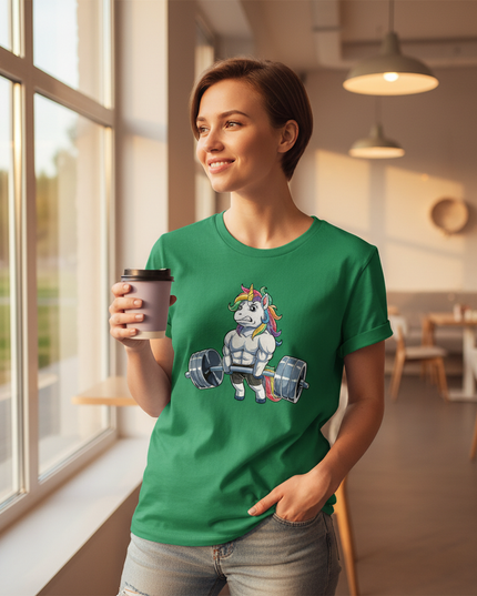 streetwear unicorn shirt - in-use