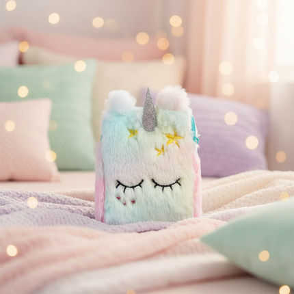 stuffed unicorn purse - lifestyle