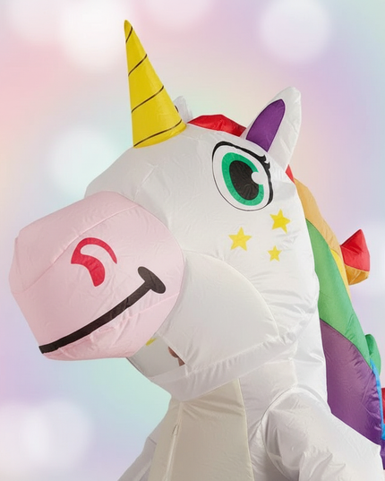 stylish adult unicorn inflatable costume - detail