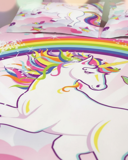 sunburst butterfly unicorn bedding - detail