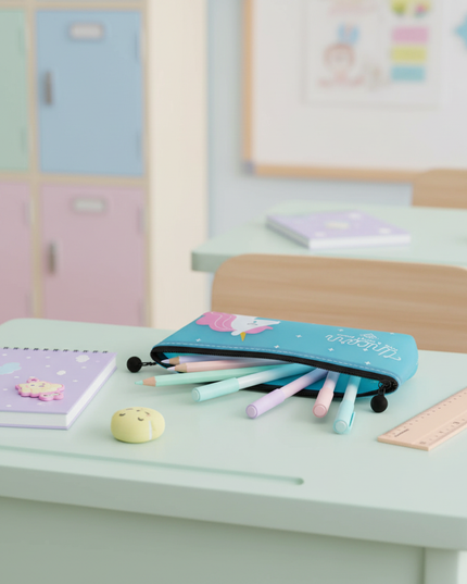 sweet dreams unicorn pencil case - lifestyle