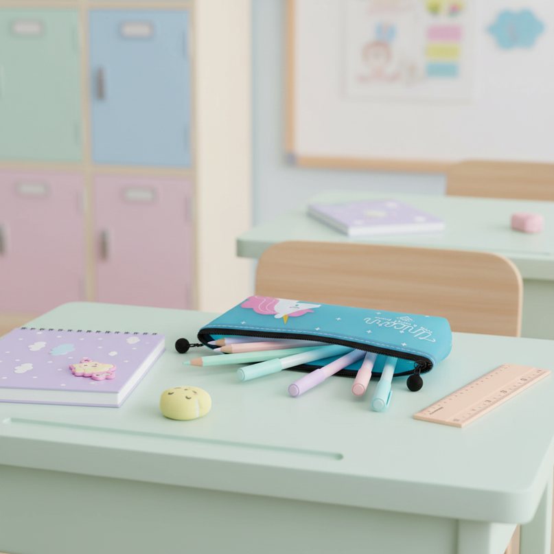 sweet dreams unicorn pencil case - lifestyle