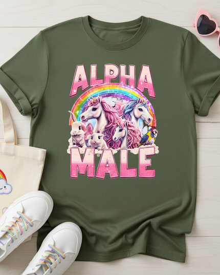 tactical unicorn shirt - flat-lay