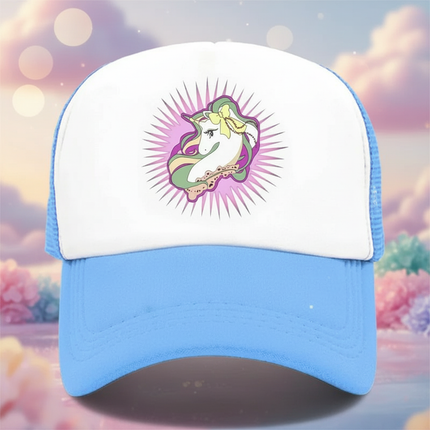 teal unicorn hat - lifestyle