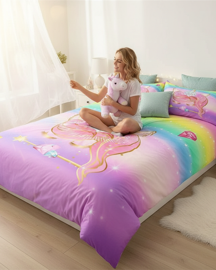 tiara unicorn bedding - in-use