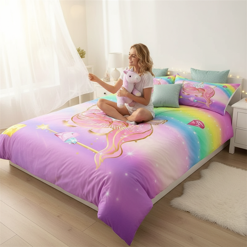 tiara unicorn bedding - in-use