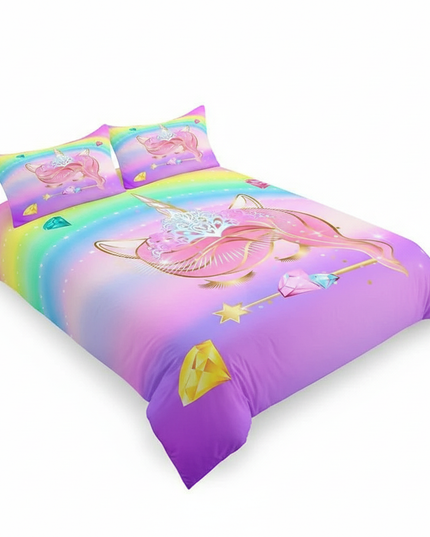 tiara unicorn bedding - white-bg