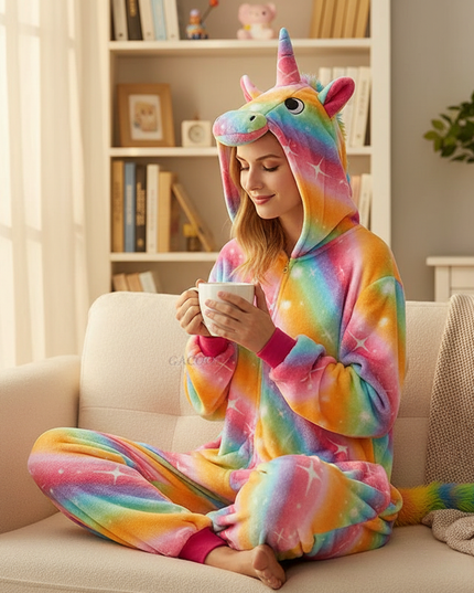 tie dye unicorn onesie - lifestyle