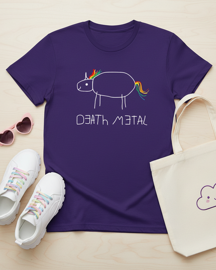 tie dye unicorn shirt - flat-lay