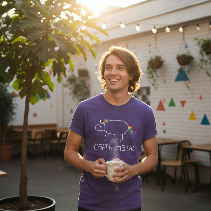 tie dye unicorn shirt - in-use