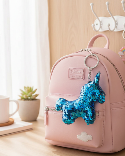 tiny unicorn keychain - lifestyle