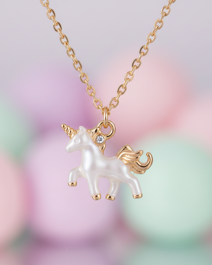 tiny unicorn necklace - detail