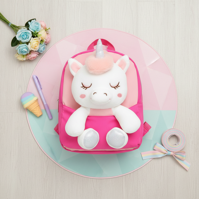 toddler unicorn backpack - flat-lay