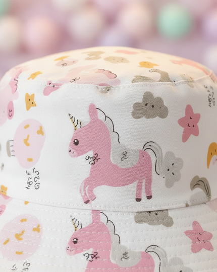 toddler unicorn bucket hat - detail