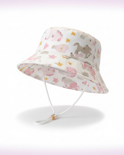 toddler unicorn bucket hat - white-bg