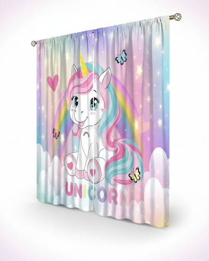 toddler unicorn curtains - white-bg