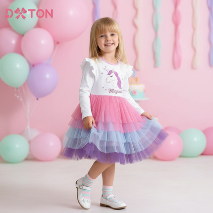 toddler unicorn dress - front