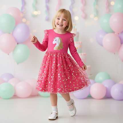 toddler unicorn dress v2 - front