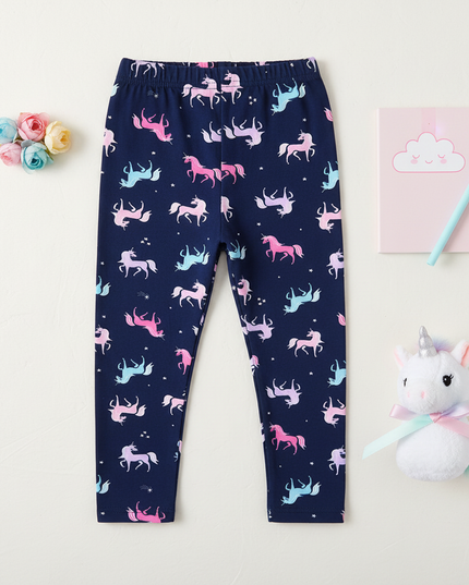 toddler unicorn leggings - flat-lay