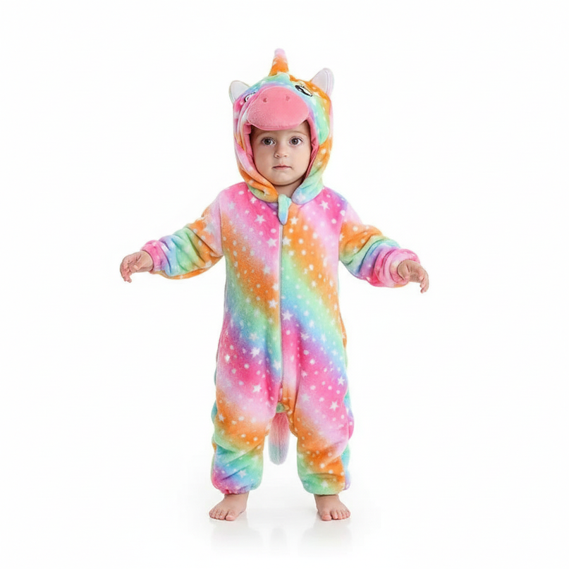 toddler unicorn onesie - white-bg