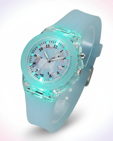 transparent unicorn watch - white-bg