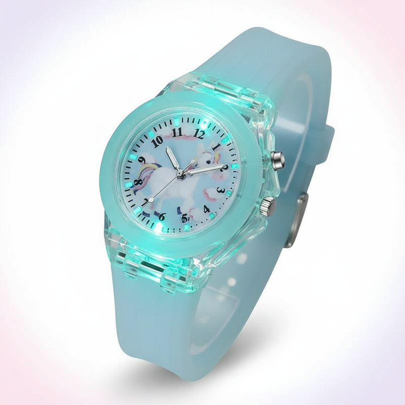 transparent unicorn watch - white-bg