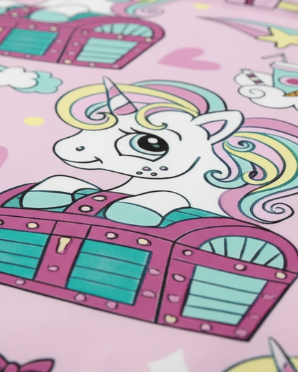 treasure chest unicorn bedding - detail
