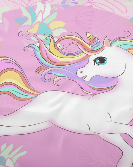 tropical unicorn bedding - detail