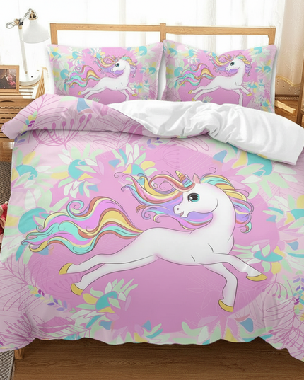 tropical unicorn bedding - lifestyle