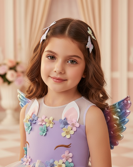 unicorn 1st birthday dress - detail
