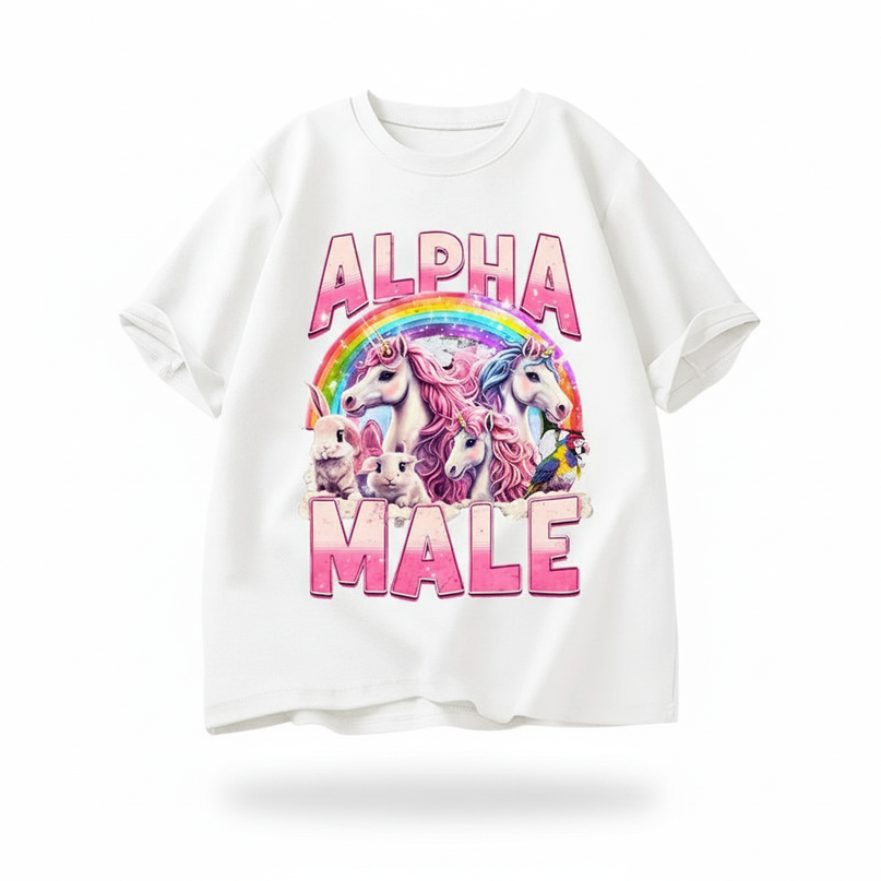 unicorn 1st birthday shirt - white-bg