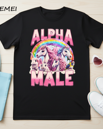 unicorn 4th birthday shirt - flat-lay