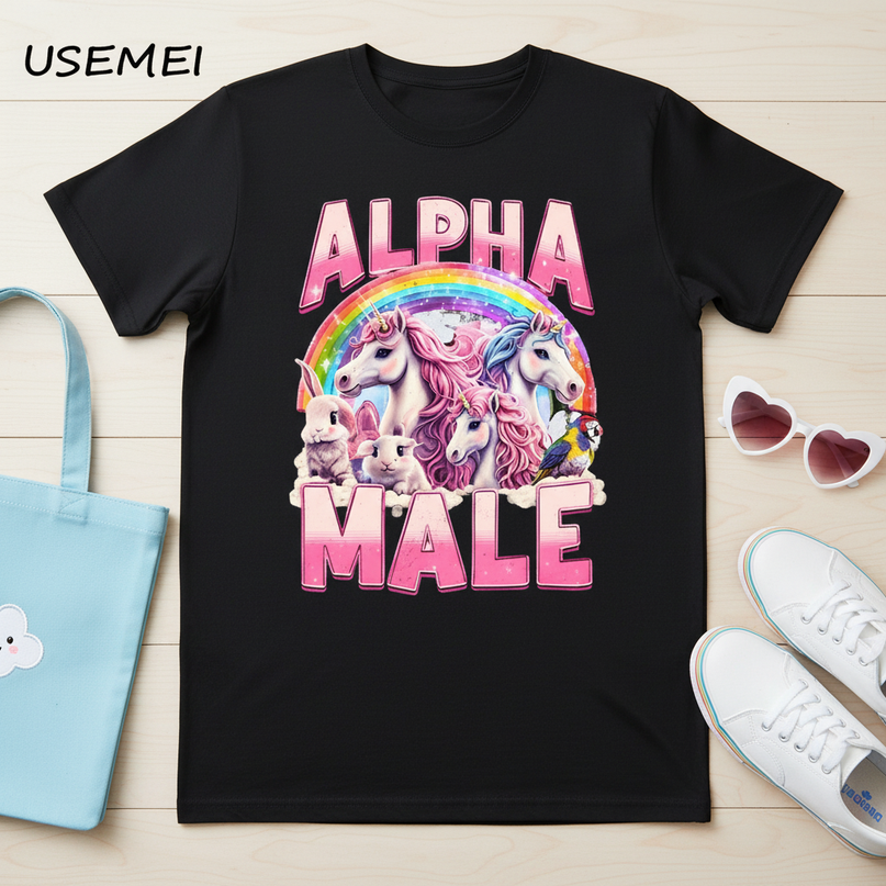 unicorn 4th birthday shirt - flat-lay