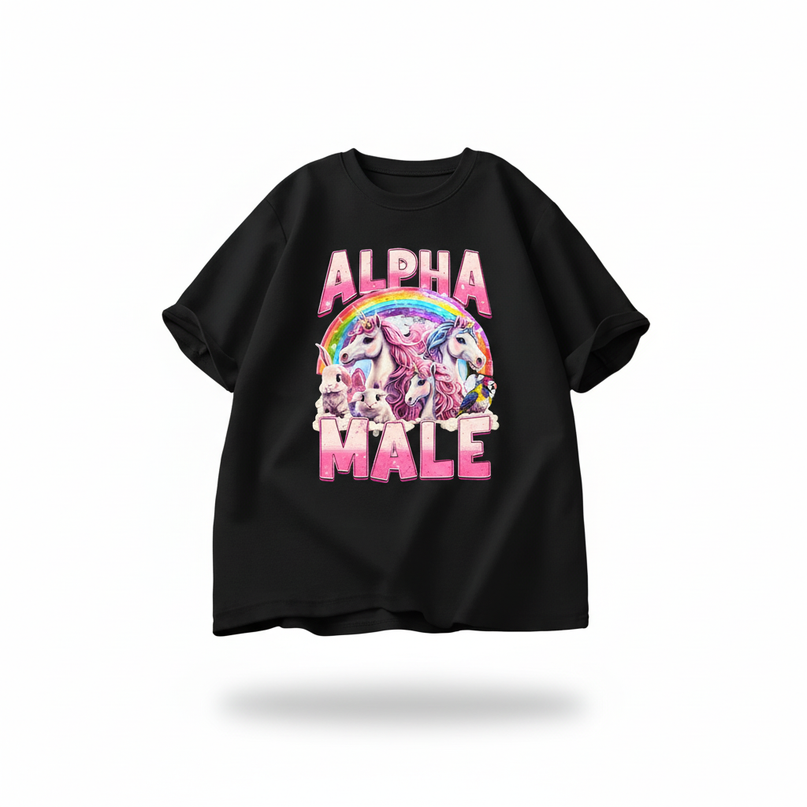 unicorn 4th birthday shirt - white-bg