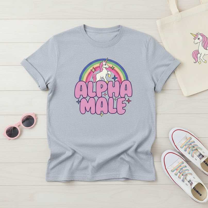 unicorn 8th birthday shirt - flat-lay