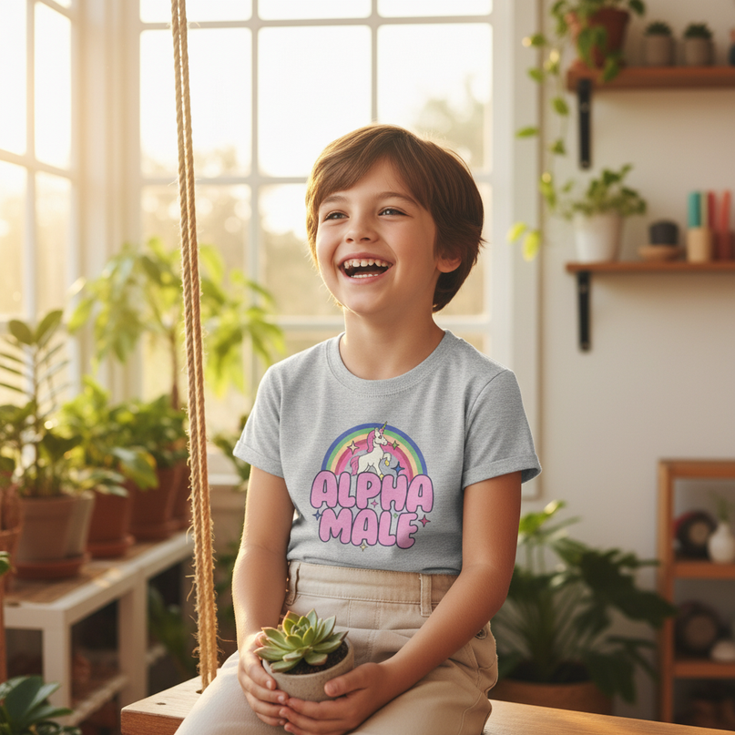 unicorn 8th birthday shirt - in-use