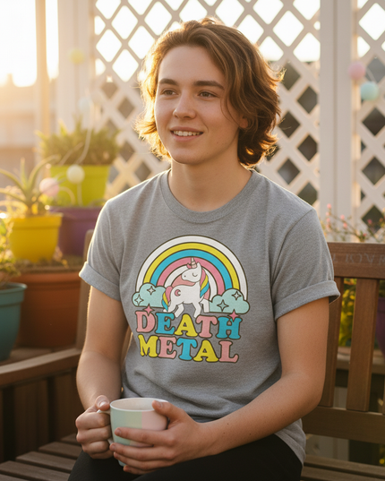 unicorn academy shirt - in-use