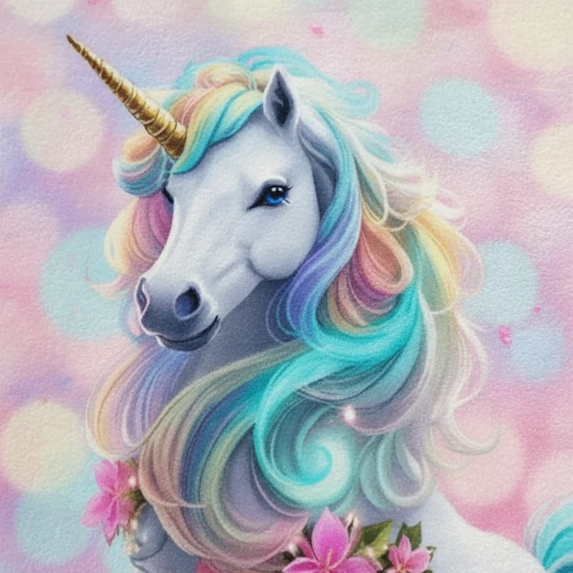 unicorn accent rug - detail