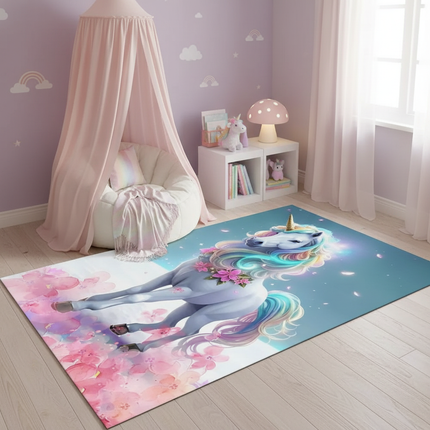unicorn accent rug - lifestyle
