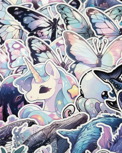 unicorn aesthetic stickers - detail