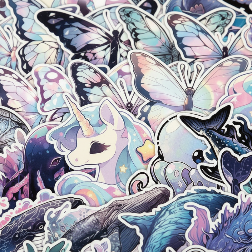 unicorn aesthetic stickers - detail