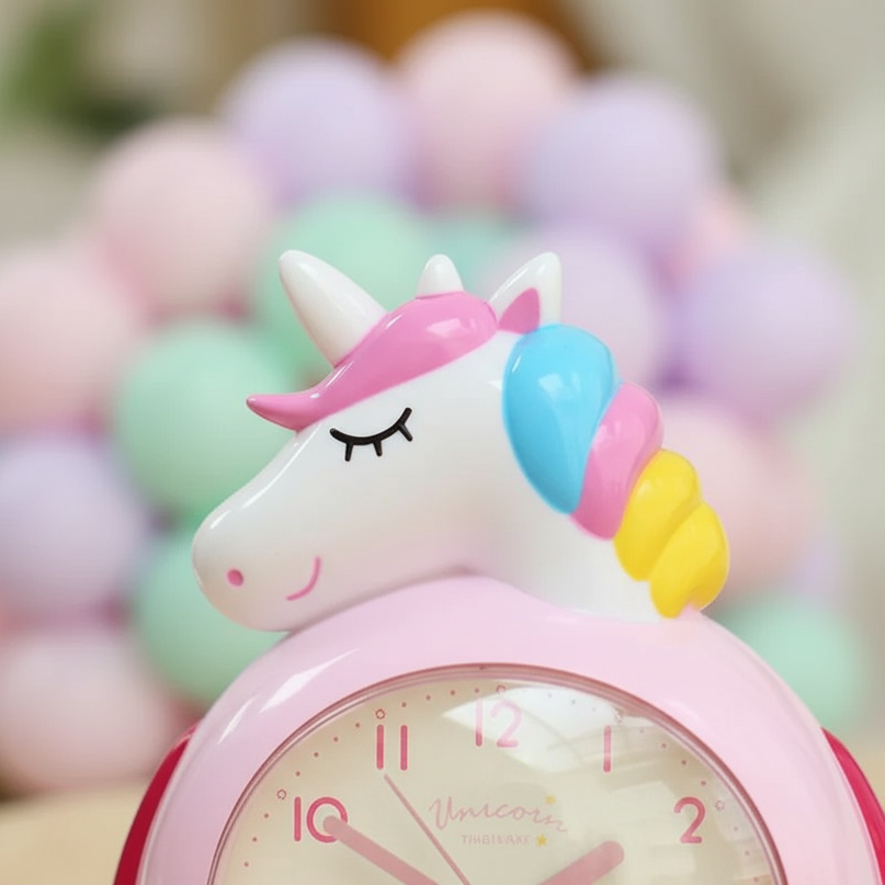 unicorn alarm clock - detail