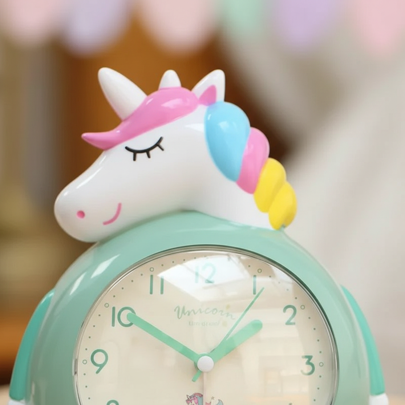 unicorn alarm clock for girls - detail